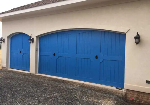 Clopay Canyon Ridge Blue Garage Doors